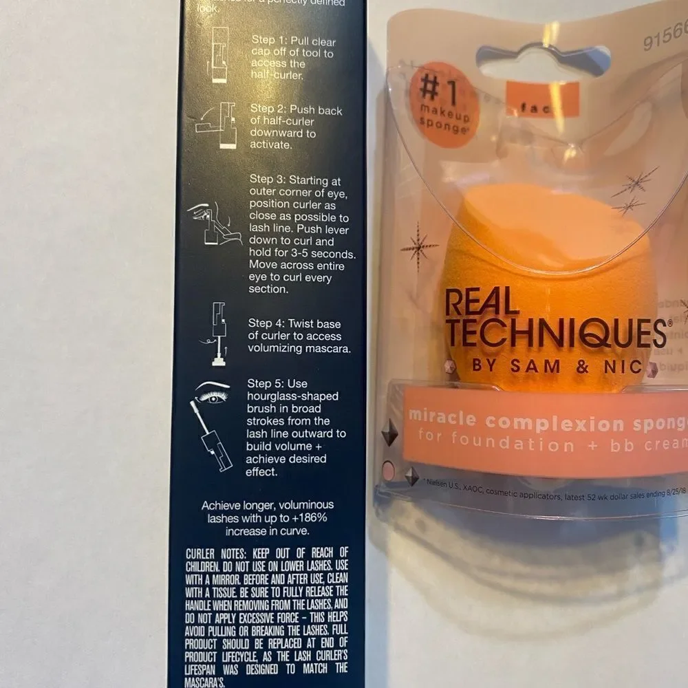 Tre’Stique Eye Duo Mascara + Eye Pencil and Real Techniques Make up Sponge